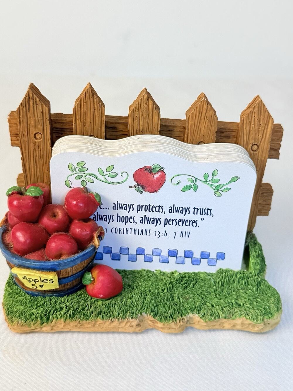 Sierra Gift Apple Card Bible Verse Holder Kitchen Decor